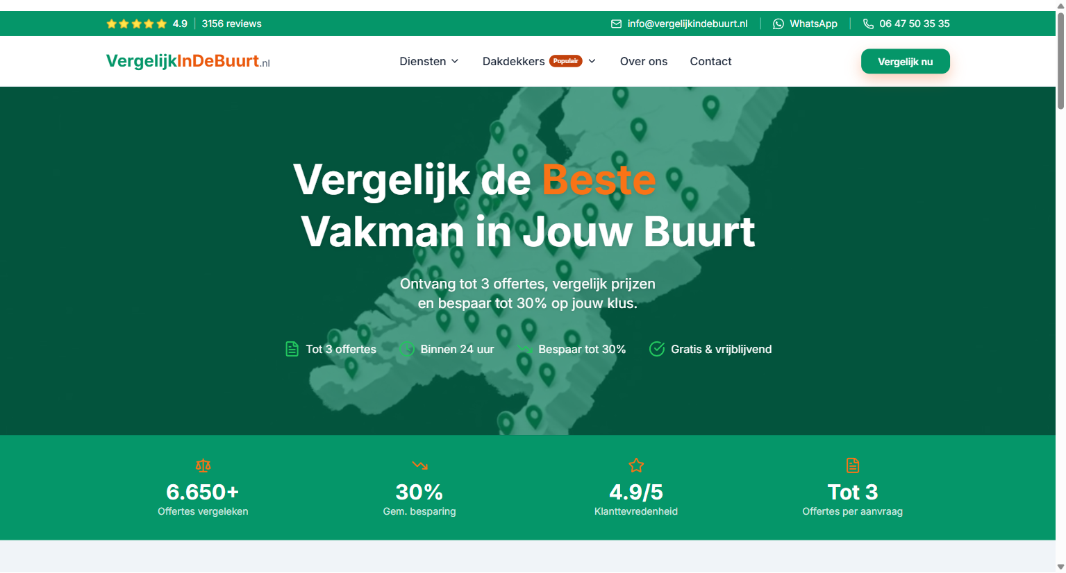 VergelijkInDeBuurt — Offerte Vergelijkingsplatform